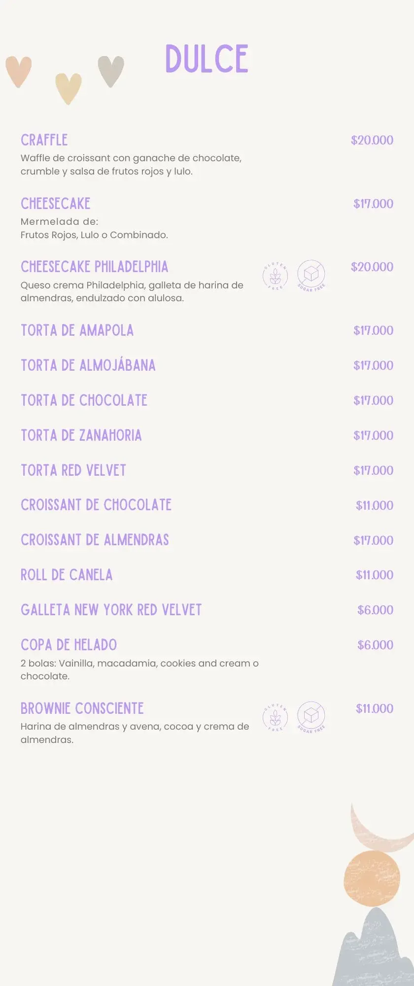 Dulce Menu PRADMA 2025 Torta de Amapola