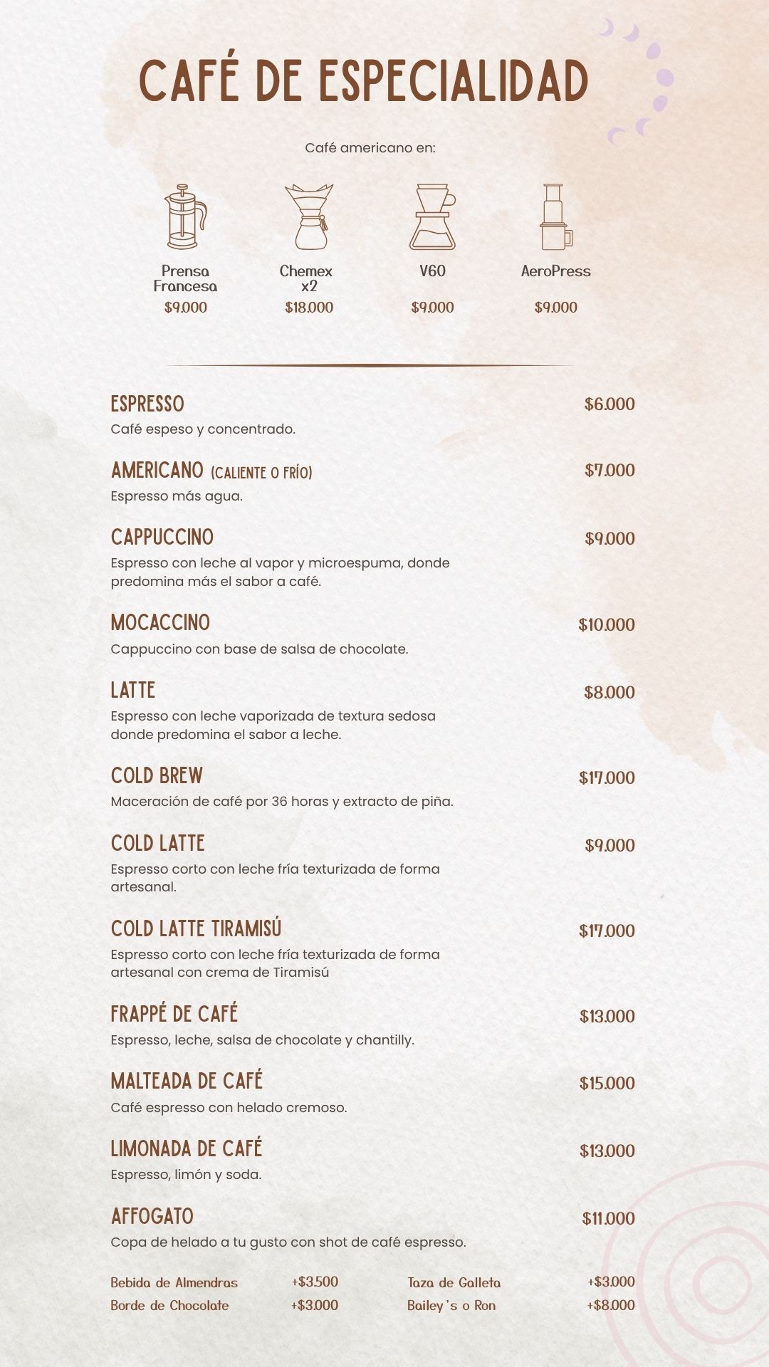 Vibra_Cafe de Especialidad Menu PRADMA 2025